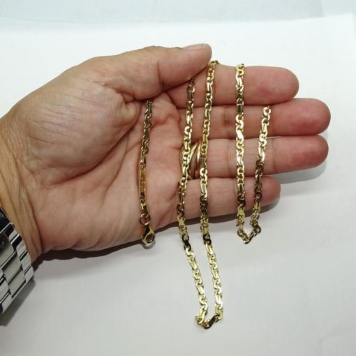 Cadena de oro macizo para hombre de 3.50 de ancha y 60.00cm de larga. - Imagen 3