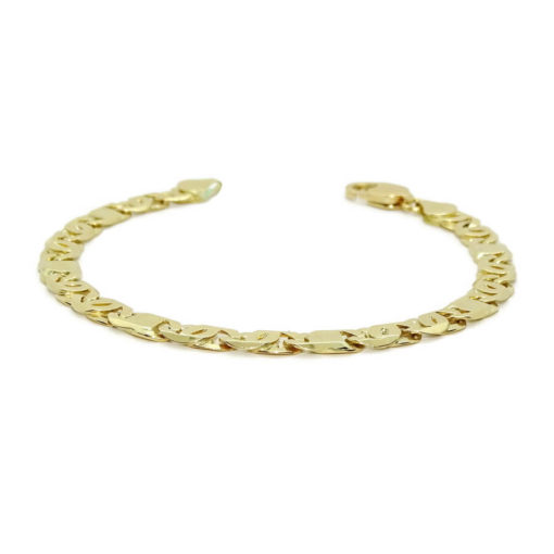 Pulsera para hombre de oro macizo de 18k amarillo de 7.00 mm de ancha y 22.00cm de larga. - Imagen 7