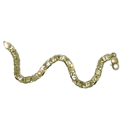 Pulsera para hombre de oro macizo de 18k amarillo de 7.00 mm de ancha y 22.00cm de larga. - Imagen 6