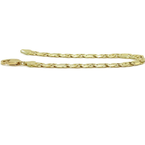 Pulsera para hombre de oro macizo de 18k amarillo de 7.00 mm de ancha y 22.00cm de larga. - Imagen 4