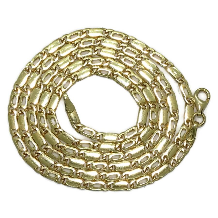 Cadena de oro macizo para hombre de 2.00 de ancha y 60.00cm de larga.