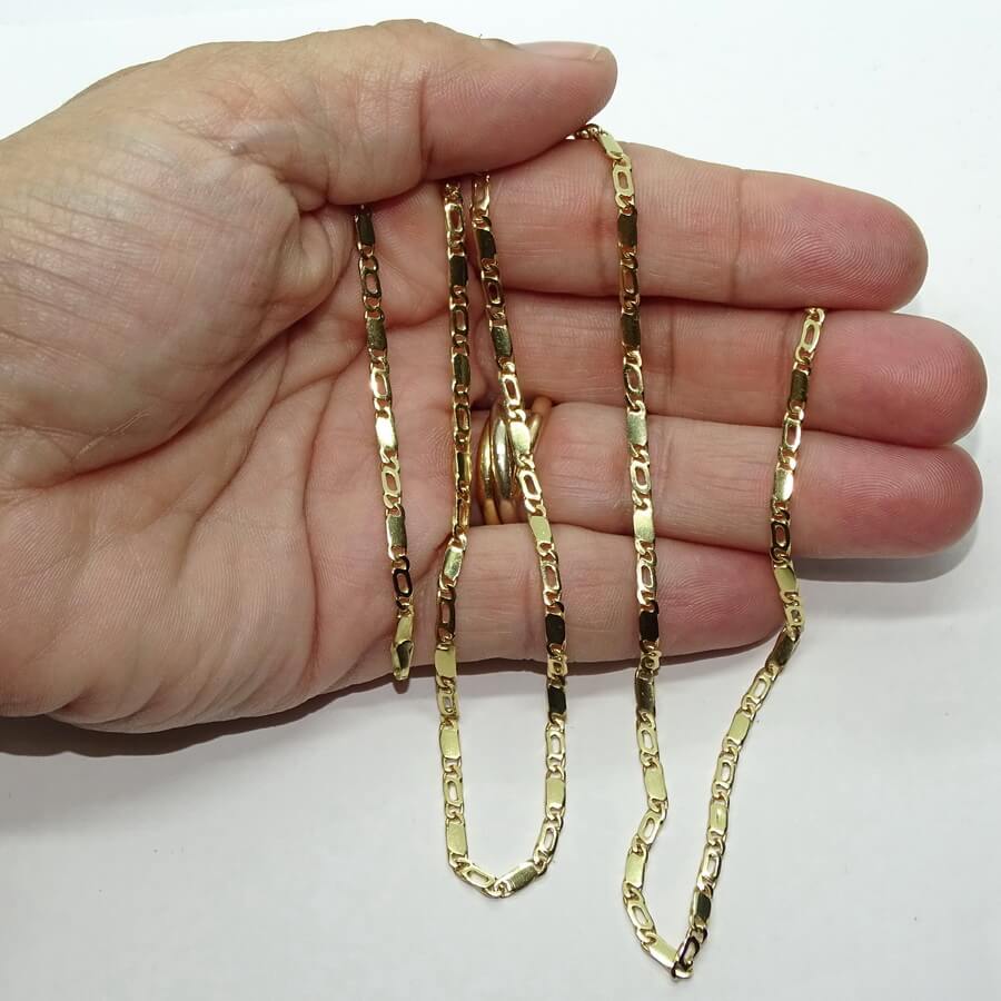 Cadena de oro macizo para hombre de 2.00 de ancha y 60.00cm de larga. - Imagen 3