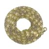 Cadena de oro de 18k para hombre de eslabones ojo de tigre de oro amarillo y oro blanco.
