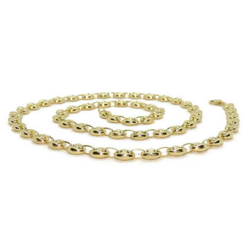 Impresionante cadena de oro amarillo de 18k con calabrotes de 8x6mm y 60cm de largo. Cierre mosquetón para total seguridad. Peso; 22.90 gr de oro de 18k - Imagen 8