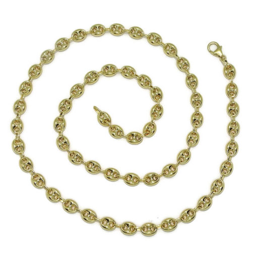 Impresionante cadena de oro amarillo de 18k con calabrotes de 8x6mm y 60cm de largo. Cierre mosquetón para total seguridad. Peso; 22.90 gr de oro de 18k - Imagen 9