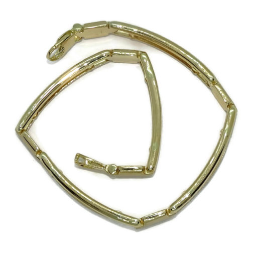 Pulsera para hombre de oro amarillo y oro blanco 18k semi-rígida de 5.50mm de ancha y 21.00cm de larga - Imagen 5