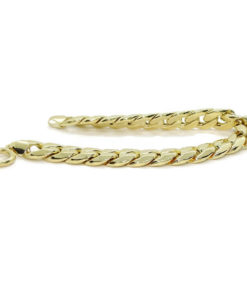Pulsera para Hombre de Oro Amarillo de 18k barbada plana de 1.10 cm de Ancha 21.50cm de Larga - Imagen 7