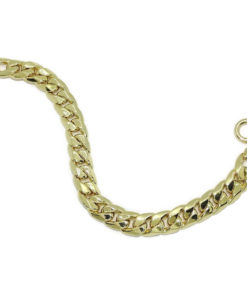 Pulsera para Hombre de Oro Amarillo de 18k barbada plana de 1.10 cm de Ancha 21.50cm de Larga - Imagen 5