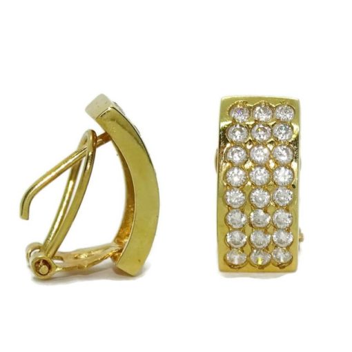 Pendientes para mujer de oro amarillo de 18k con circonitas. 4.30gr. - Imagen 7