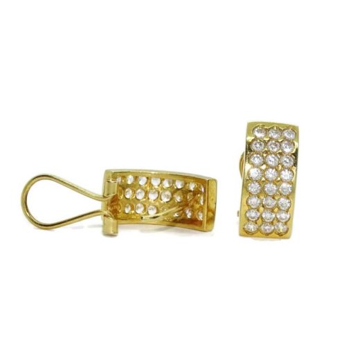 Pendientes para mujer de oro amarillo de 18k con circonitas. 4.30gr. - Imagen 6