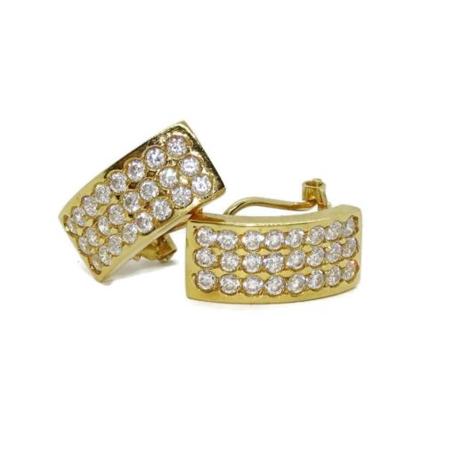 Pendientes para mujer de oro amarillo de 18k con circonitas. 4.30gr. - Imagen 5