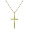 Cruz de oro amarillo de 18k especial comunión y mujer con cadena.