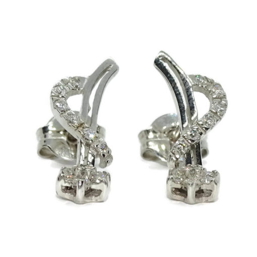 Preciosos pendientes de oro blanco de 18k con 0.49 cts de diamantes naturales - Imagen 6