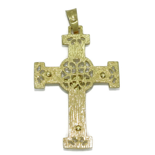 Cruz de filigrana con Cristo hecha a mano de oro amarillo macizo de 18k - Imagen 5