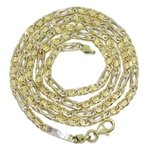Original cadena de oro macizo de 18k, de 3.50 mm de ancha y 60.00cm de larga. Eslabones brillo y lapidados. - Imagen 7