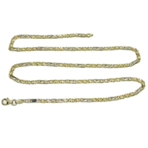 Original cadena de oro macizo de 18k, de 3.50 mm de ancha y 60.00cm de larga. Eslabones brillo y lapidados. - Imagen 6