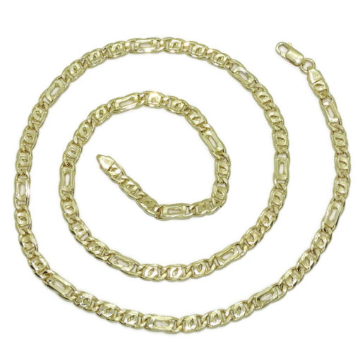 Cadena de oro de 18k para hombre muy vistosa de 5.00 de ancha. Peso: 21.40gr de oro de 18k
