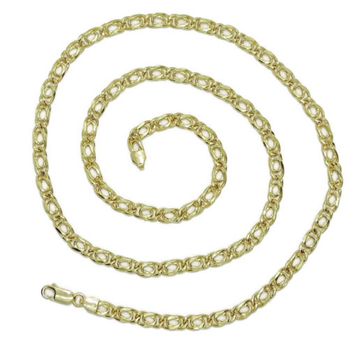 Cadena de oro amarillo para hombre de 5.00 mm, modelo ojo de tigre. - Imagen 7