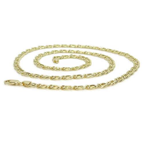 Cadena de oro amarillo para hombre de 5.00 mm, modelo ojo de tigre. - Imagen 6