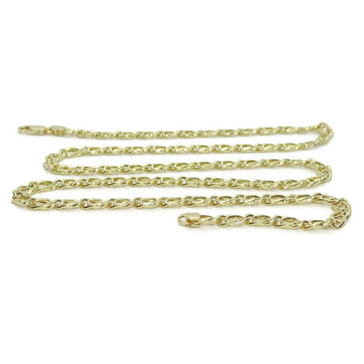 Cadena de oro amarillo para hombre de 5.00 mm, modelo ojo de tigre. - Imagen 4