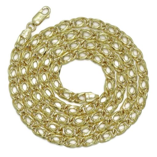 Cadena de oro amarillo para hombre de 5.00 mm, modelo ojo de tigre.
