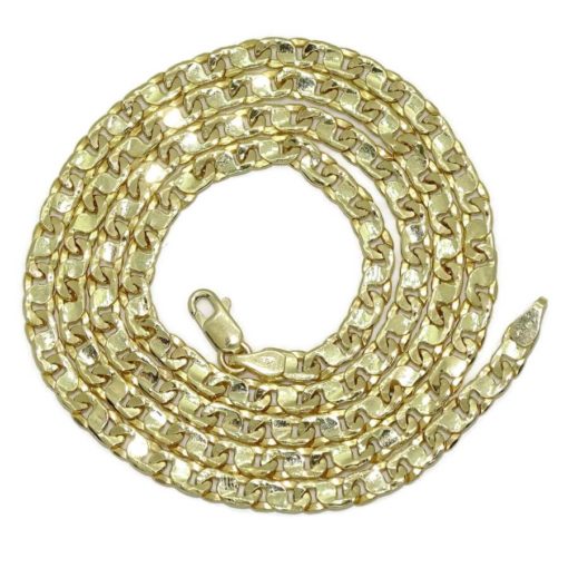 Cadena de oro de 18k para hombre de eslabones de ochos, de 4.00 de ancha y 60.00cm de larga. Cierre mosquetón. Peso: 11.35 gr de oro de 18k