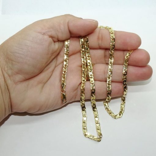 Cadena de oro de 18k para hombre de eslabones de ochos, de 4.00 de ancha y 60.00cm de larga. Cierre mosquetón. Peso: 11.35 gr de oro de 18k - Imagen 3