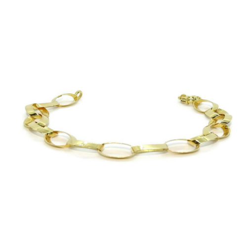 Pulsera para mujer de oro de 18k de 7mm de ancha y 19.00cm de larga. Mate y brillo - Imagen 7