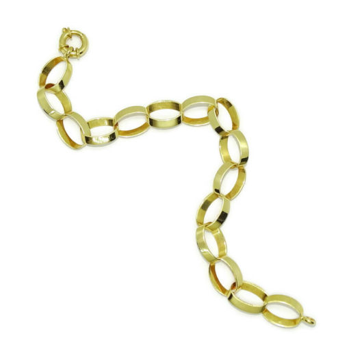 Pulsera para mujer de oro de 18k de 7mm de ancha y 19.00cm de larga. Mate y brillo - Imagen 5