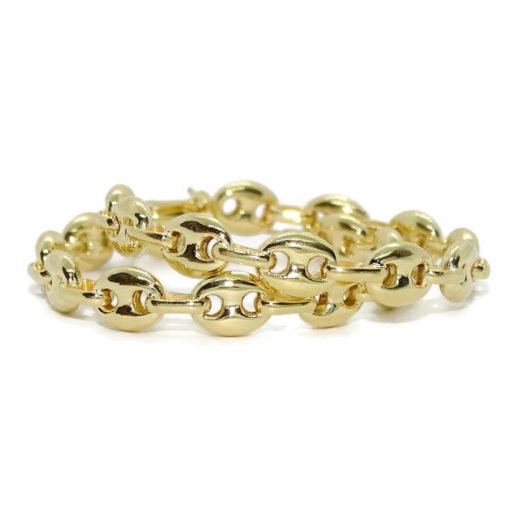 Originales aros de calabrote medianos de oro amarillo de 18k de 5.5mm de anchos y 3.50 cm de diámetro exterior. - Imagen 7