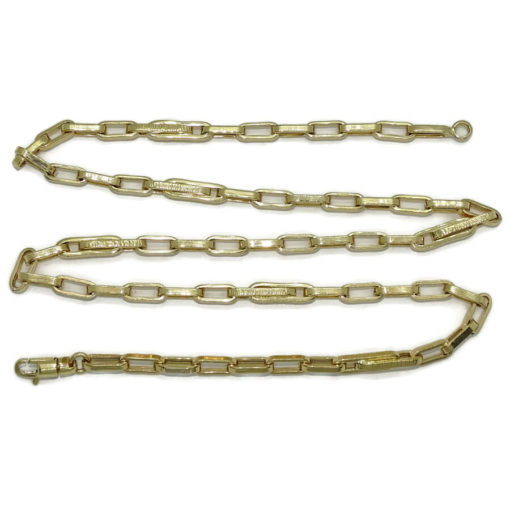 Cadena de Oro Amarillo de 18k de oro para Hombre o mujer modelo forzada doble de 5mm de ancho y 60cm de Larga - Imagen 6