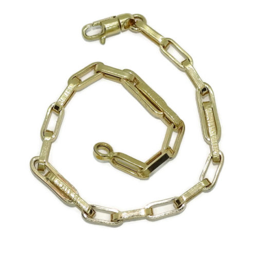 Pulsera de Oro Amarillo de 18k de oro para Hombre o mujer modelo forzada doble de 5mm de ancho y 21.50 cm de Larga. - Imagen 4