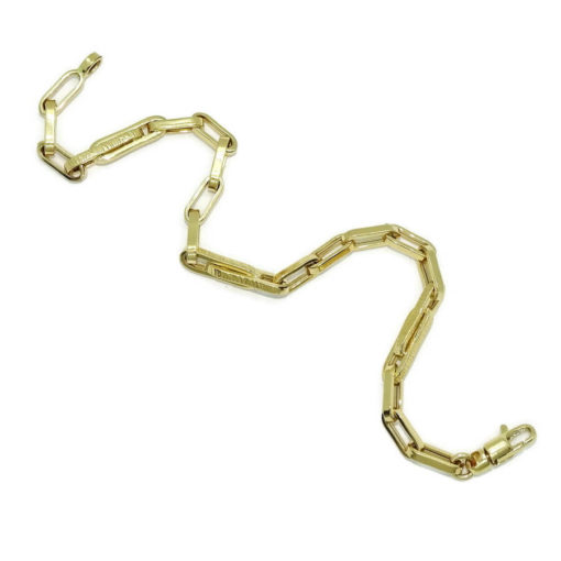 Pulsera de Oro Amarillo de 18k de oro para Hombre o mujer modelo forzada doble de 5mm de ancho y 21.50 cm de Larga. - Imagen 6