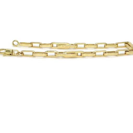 Pulsera de Oro Amarillo de 18k de oro para Hombre o mujer modelo forzada doble de 5mm de ancho y 21.50 cm de Larga. - Imagen 5