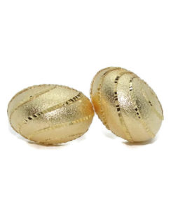 Espectaculares pendientes de oro amarillo de 18K brillo y mate con cierre omega