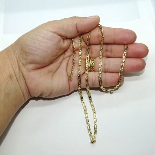 Clásica cadena de oro macizo de 18k, de 3.50 mm de ancha y 60.00cm de larga. Peso: 17.50 gr de oro de 18k. - Imagen 3