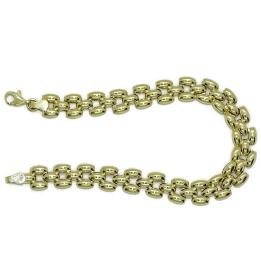 Pulsera clásica para mujer de Oro Amarillo de 18k de 19.00cm de Larga. Cierre mosquetón Peso; 4.85 gr de oro de 18k. - Imagen 6