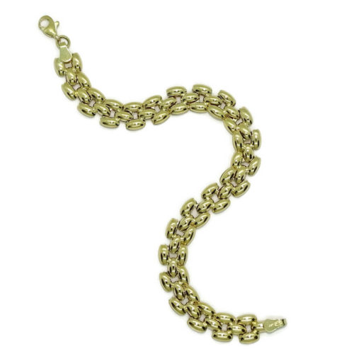 Pulsera clásica para mujer de Oro Amarillo de 18k de 19.00cm de Larga. Cierre mosquetón Peso; 4.85 gr de oro de 18k. - Imagen 5