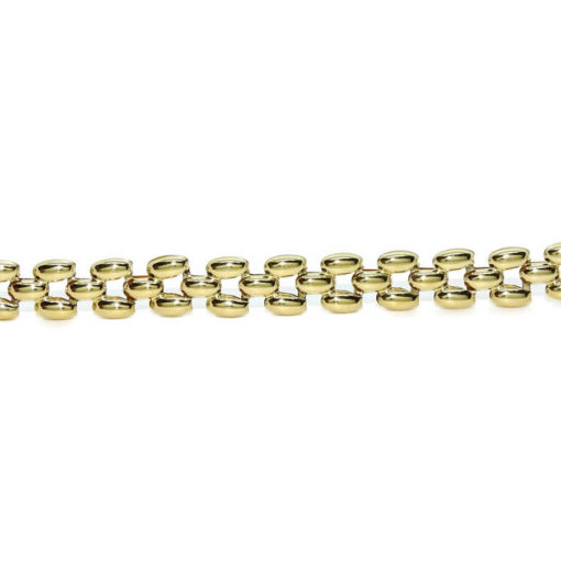 Pulsera clásica para mujer de Oro Amarillo de 18k de 19.00cm de Larga. Cierre mosquetón Peso; 4.85 gr de oro de 18k. - Imagen 4