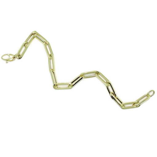 Pulsera de Oro Amarillo de 18k de oro para mujer modelo forzada de 5.50 mm de ancho y 20.00 cm de Larga. Peso; 3.60 gr de Oro de 18k. - Imagen 7