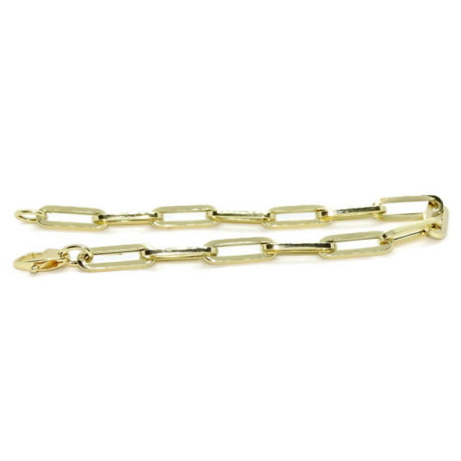 Pulsera de Oro Amarillo de 18k de oro para mujer modelo forzada de 5.50 mm de ancho y 20.00 cm de Larga. Peso; 3.60 gr de Oro de 18k. - Imagen 6