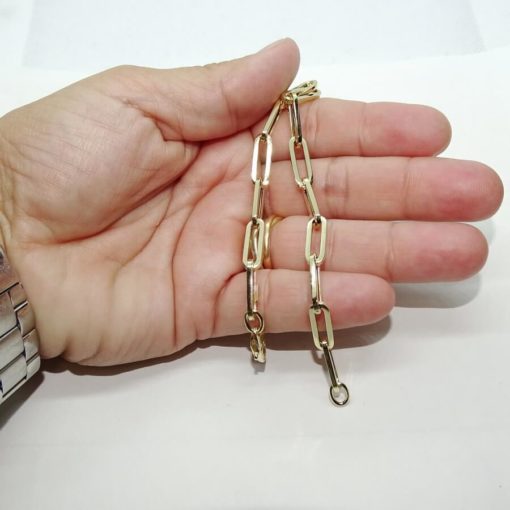 Pulsera de Oro Amarillo de 18k de oro para mujer modelo forzada de 5.50 mm de ancho y 20.00 cm de Larga. Peso; 3.60 gr de Oro de 18k. - Imagen 3
