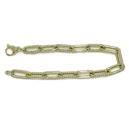 Pulsera de Oro Amarillo de 18k de oro para mujer modelo forzada doble de 7.00 mm de ancho y 19.50 cm de Larga. Peso; 4.80 gr de Oro de 18k. - Imagen 7
