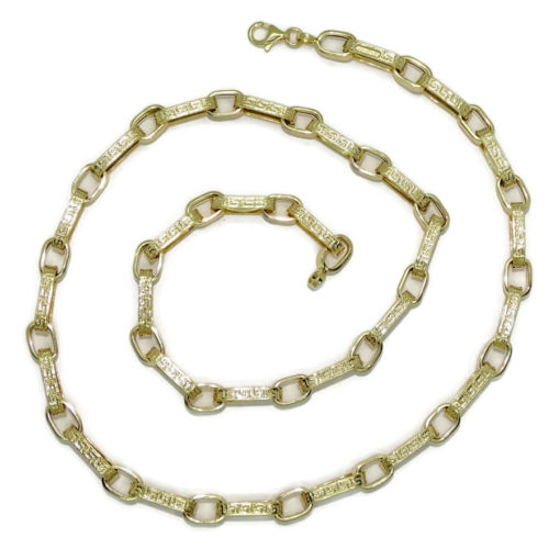 Impresionante cadena para hombre de oro de 18k de 6.50mm de ancha por 60cm de larga.