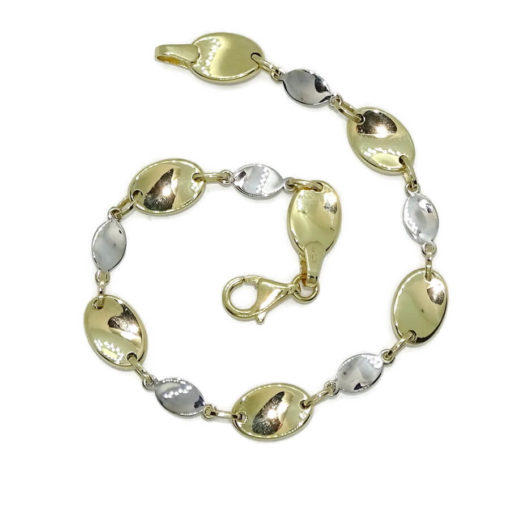 Never say Never Preciosa joya para mujer, fabricada en oro bicolor de 18K. Una pulsera de 19.50 cm de largo. - Imagen 8