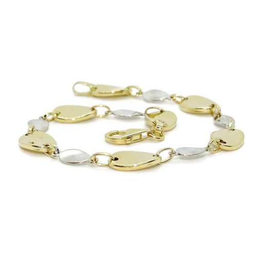 Never say Never Preciosa joya para mujer, fabricada en oro bicolor de 18K. Una pulsera de 19.50 cm de largo. - Imagen 7