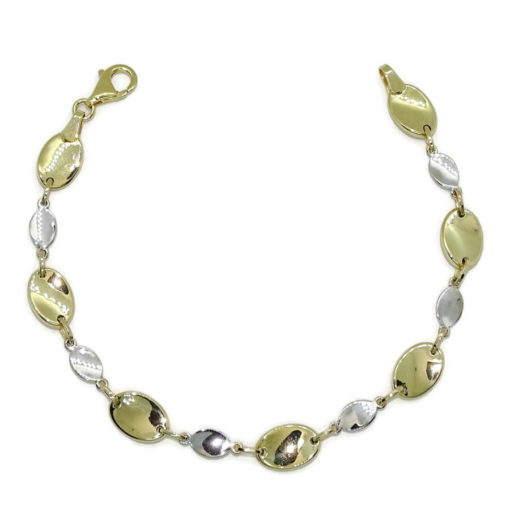 Never say Never Preciosa joya para mujer, fabricada en oro bicolor de 18K. Una pulsera de 19.50 cm de largo.