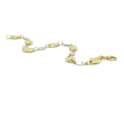 Never say Never Preciosa joya para mujer, fabricada en oro bicolor de 18K. Una pulsera de 19.50 cm de largo. - Imagen 5