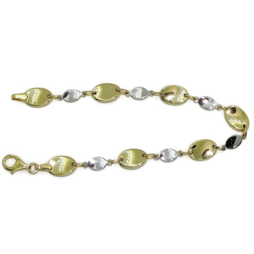 Never say Never Preciosa joya para mujer, fabricada en oro bicolor de 18K. Una pulsera de 19.50 cm de largo. - Imagen 4
