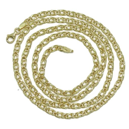 Cadena para Hombre de Oro Amarillo de 18k Tipo doble barbada modelo tigre, de 3.50 mm de Ancha y 60cm. Peso; 5.90 gr de oro de 18k - Imagen 6